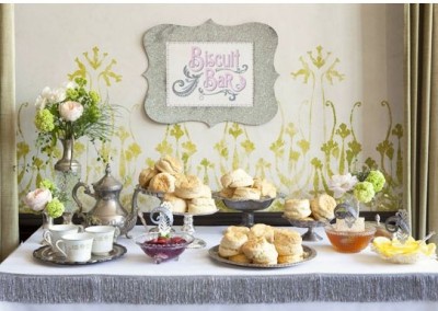 Biscuit Bar with gravy and jellies