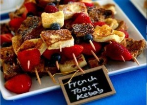 French toast on a skewer